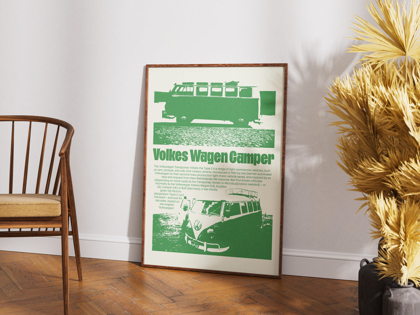 Volkswagen Camper textured Poster