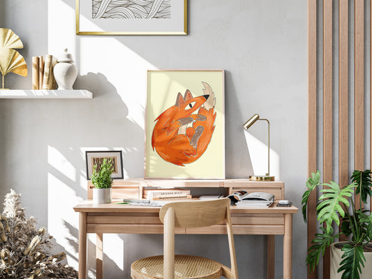 Fox poster Childrens Room decor