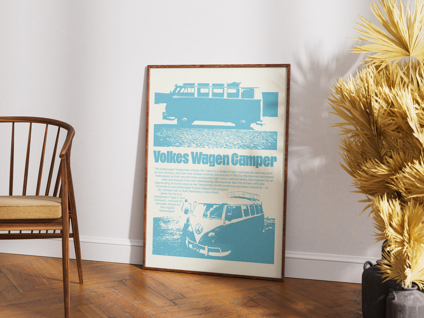 Volkswagen Camper textured Poster