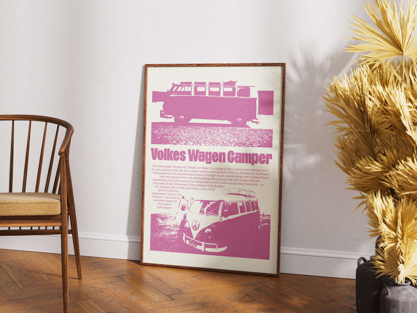 Volkswagen Camper textured Poster